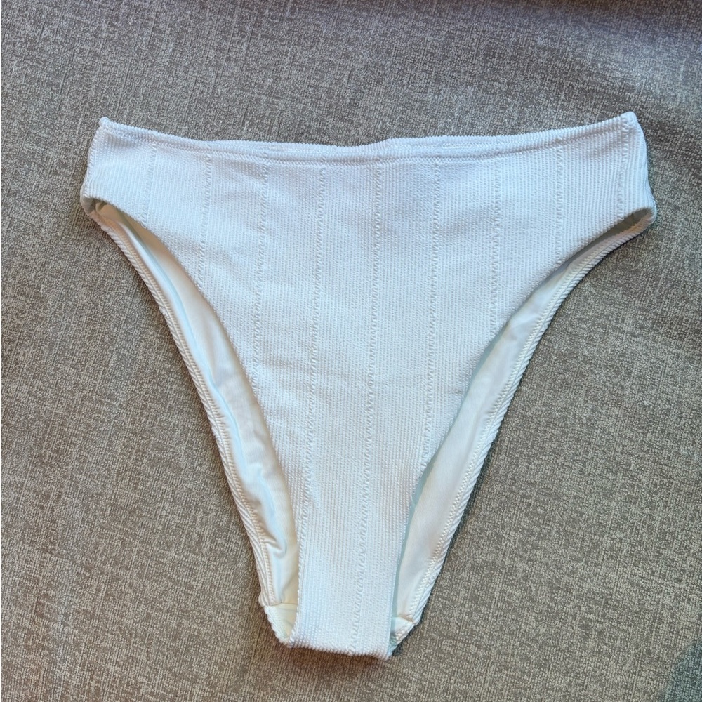BNWOT Aerie White High-Cut Cheeky Bikini Bottom